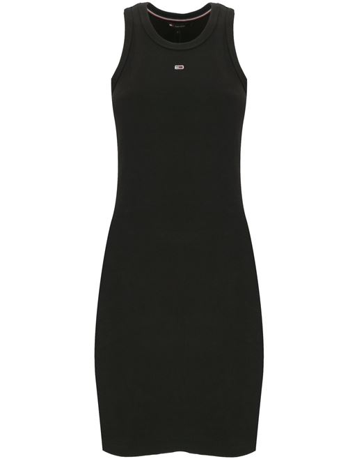 TJW Essential Rib Tank Bodycon Women's Black Dress Tommy Hilfiger | DW0DW17406BDS